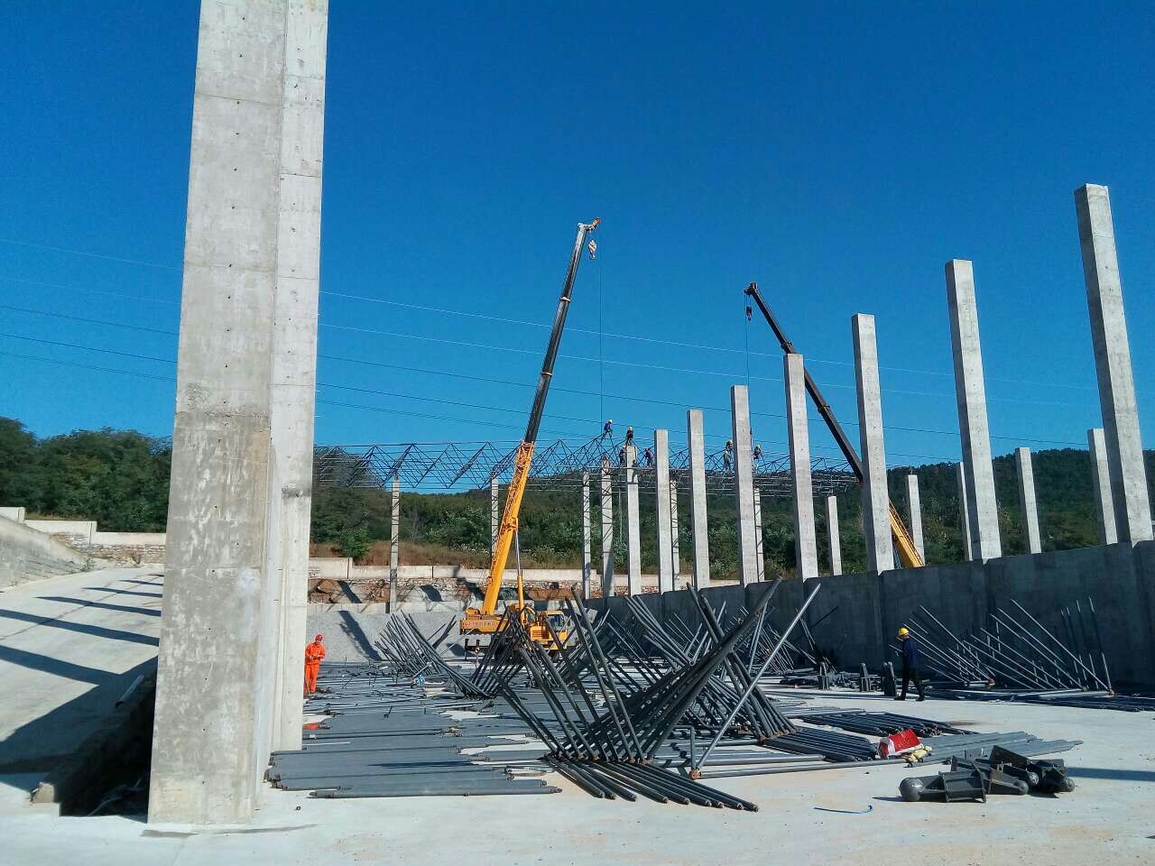 临夏威海搅拌站网架